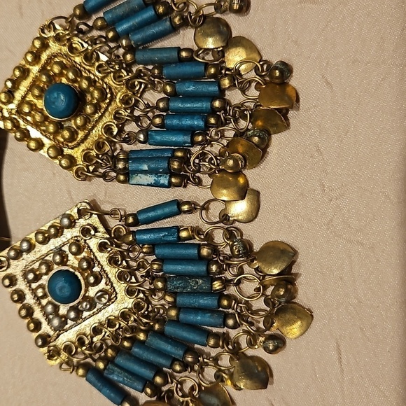 3 PAIRS of Vintage BOHOMINIAN BRASS Earrings - Picture 5 of 12